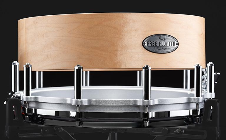 FTMM1450 Free Floater 14x5.0 Maple Snare Drum 321 Satin Maple