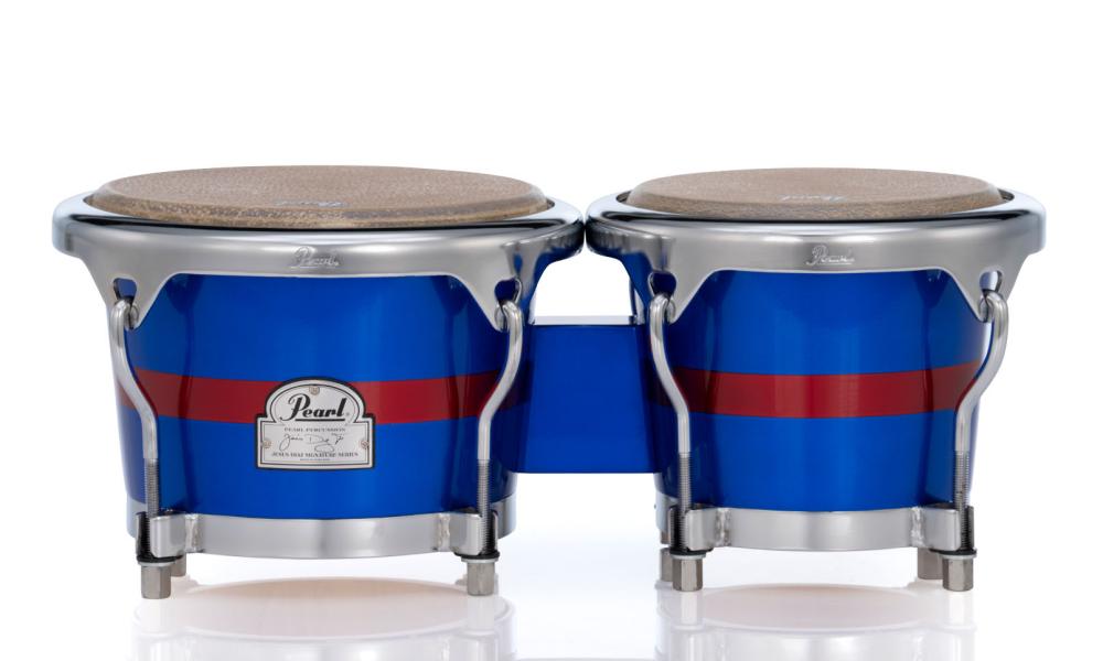 Jesus Diaz Signature Bongos 581 Deep Blue and Coral Red Stripes