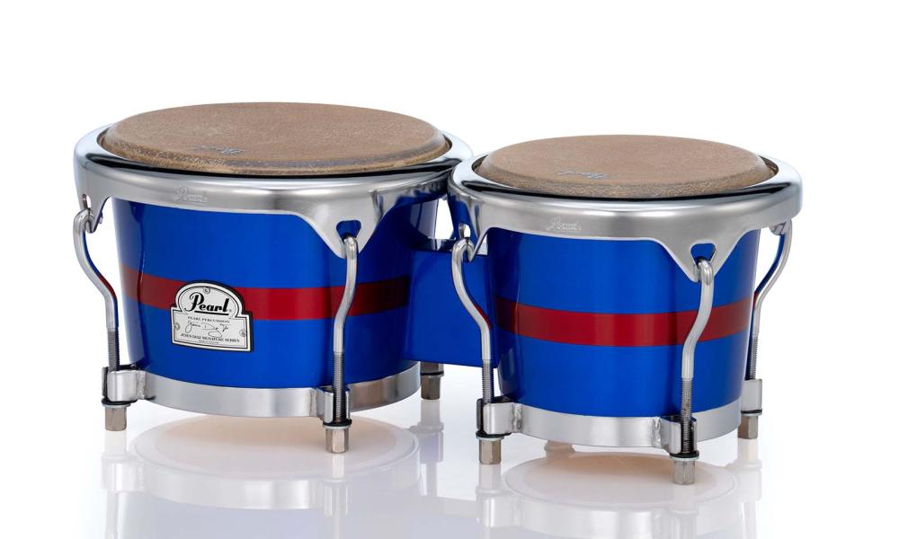 Jesus Diaz Signature Bongos 581 Deep Blue and Coral Red Stripes